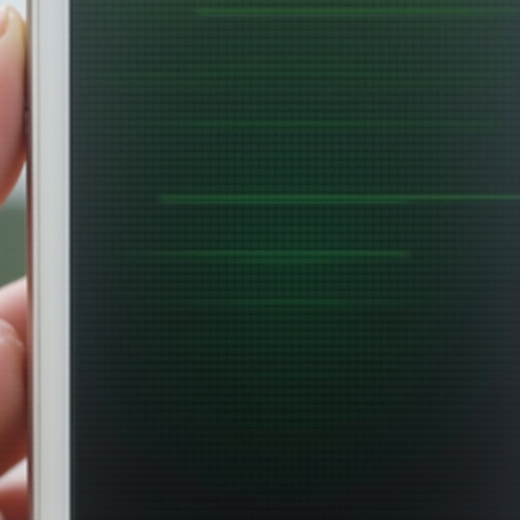 зелене хоризонталне линије на екрану телефона