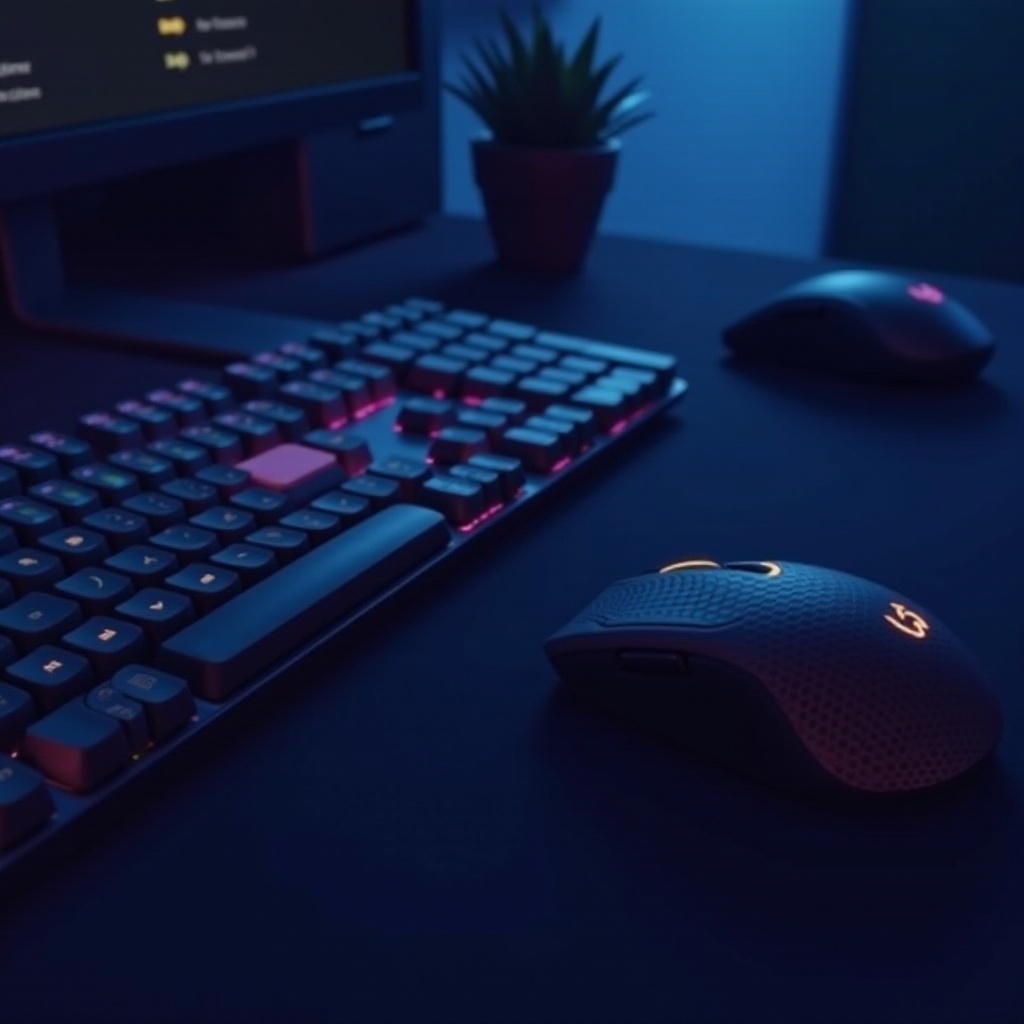 тихая игровая клавиатура и мышь