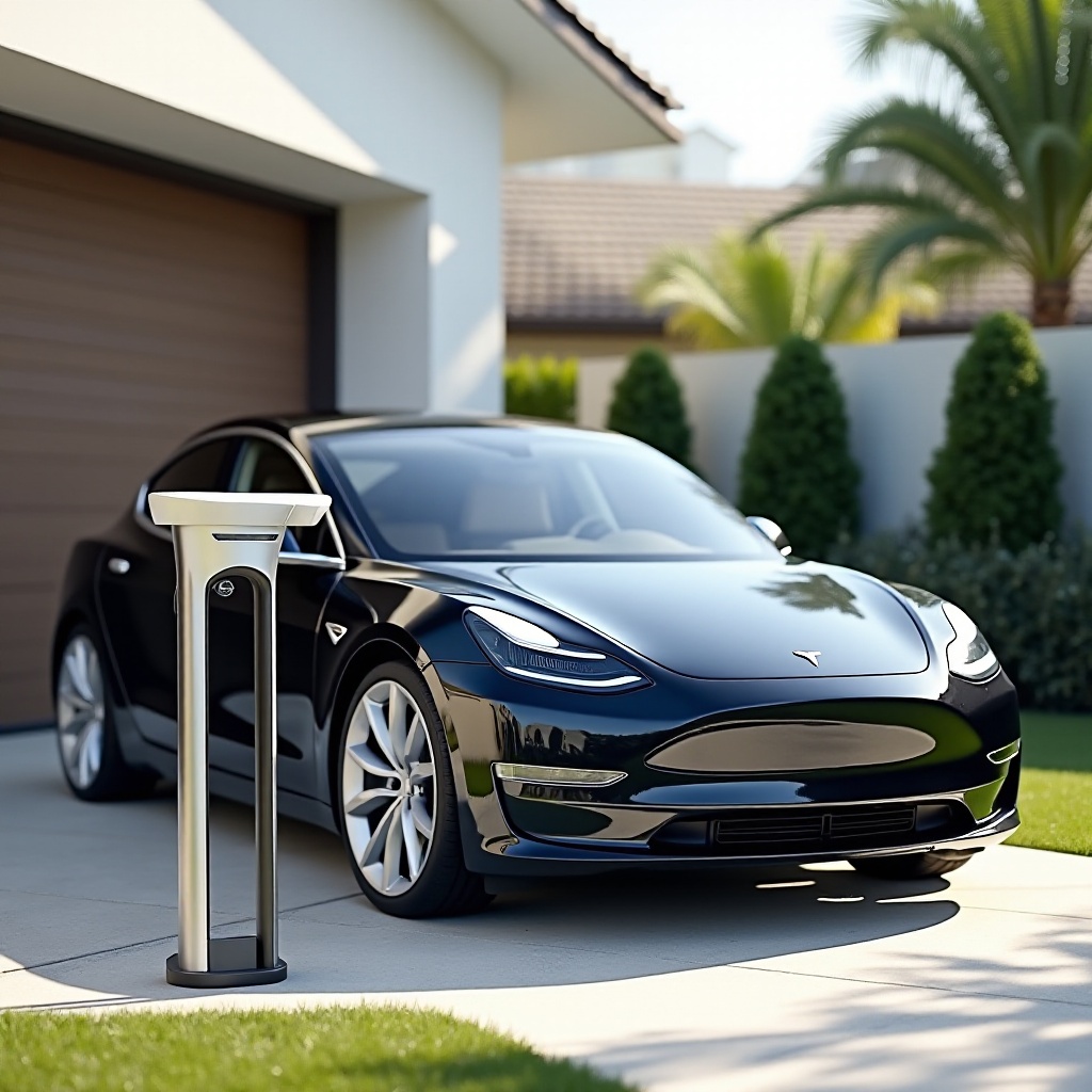 czy tesla jest wyposażona w ładowarkę