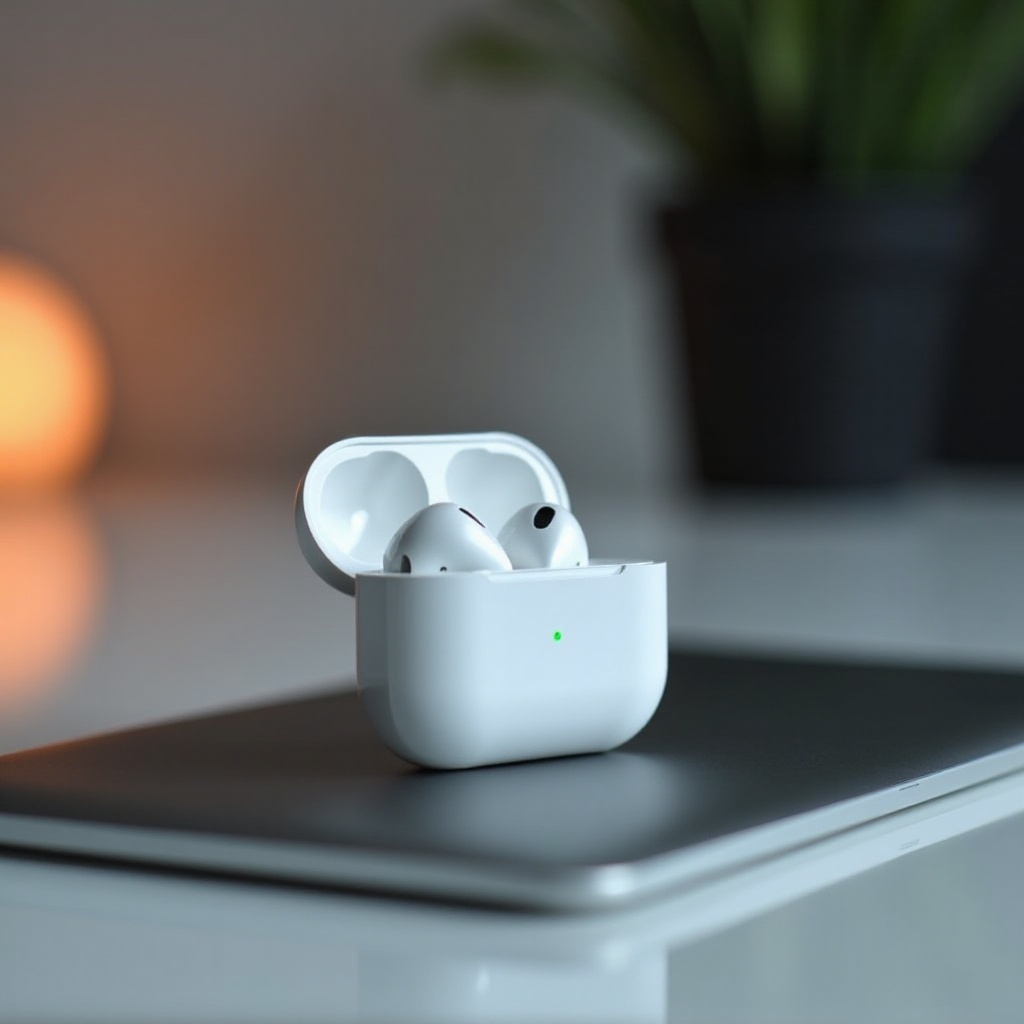 pouzdro airpods nebliká bíle