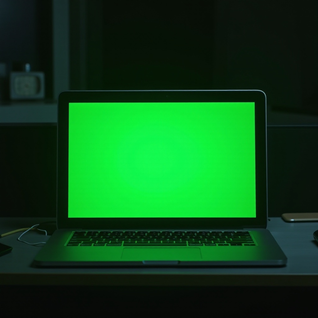 зелёный экран смерти на Macbook Pro