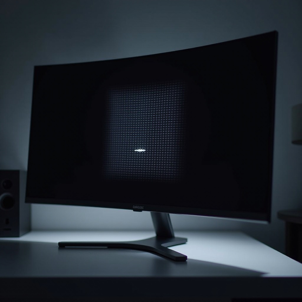 curvy samsung monitor has a dead pixel
