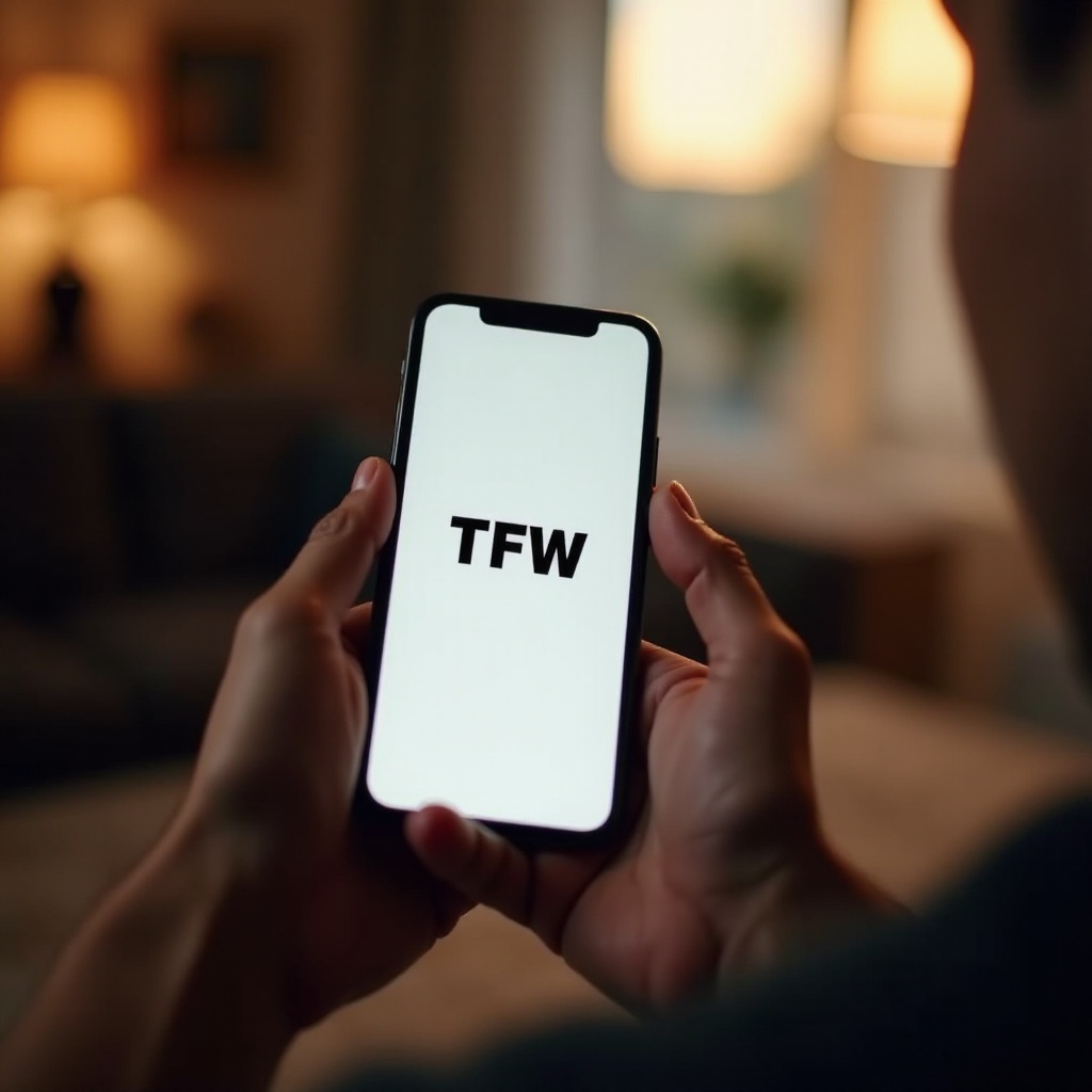 co znamená tfw na mém iPhone