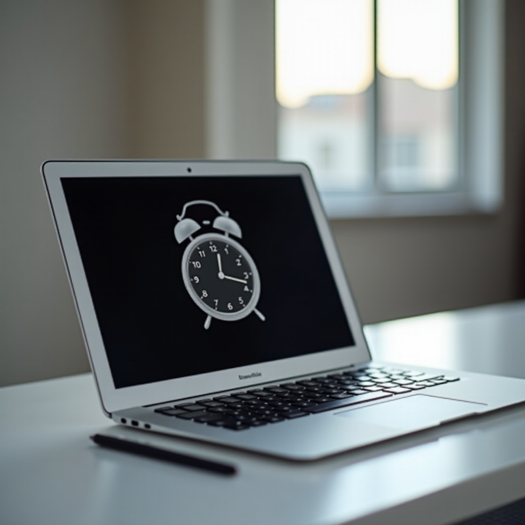 můžete nastavit budík na MacBook Air