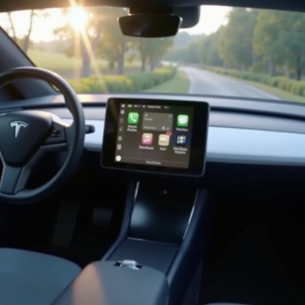 да ли tesla model y има apple carplay