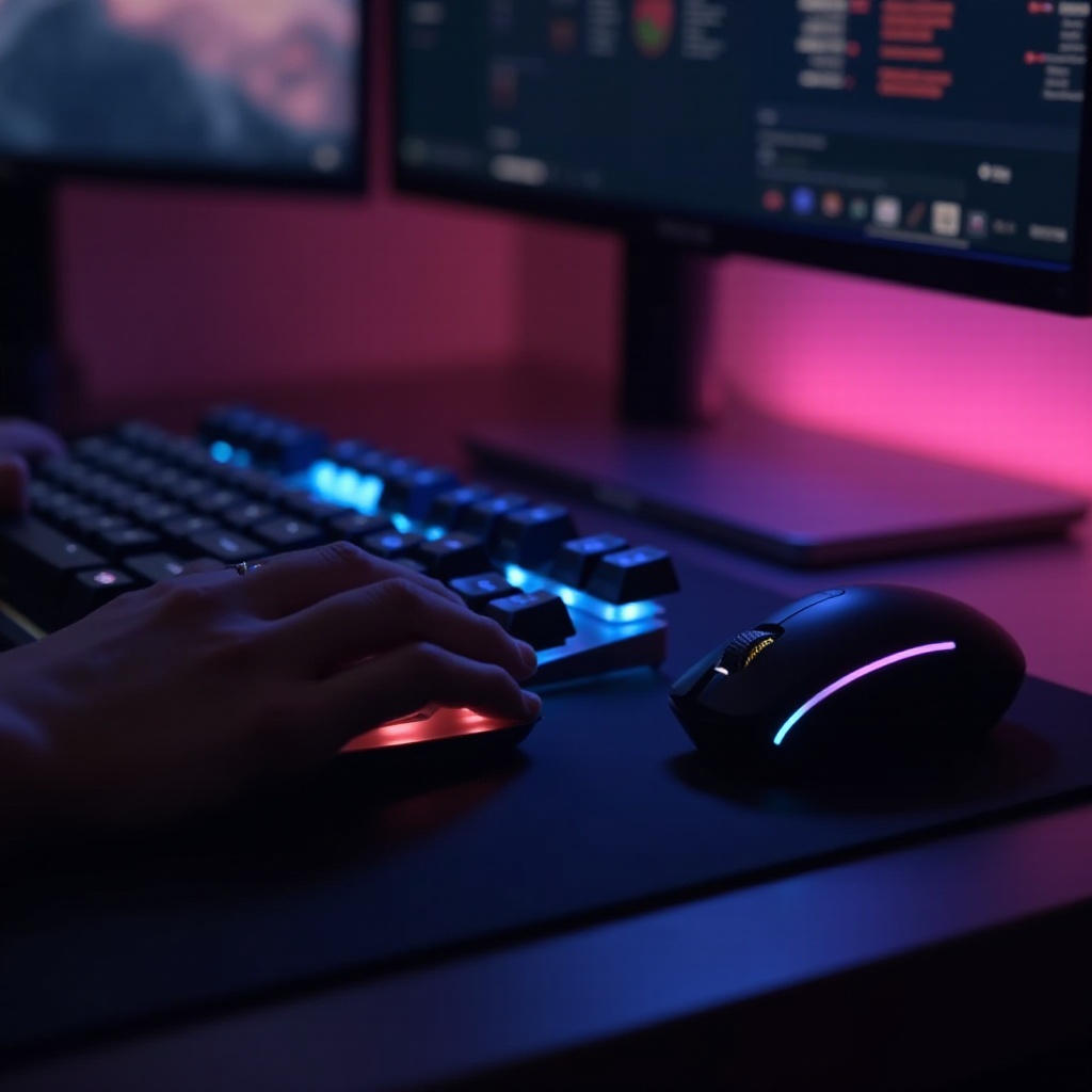 لوحة مفاتيح وفأرة ألعاب هادئة