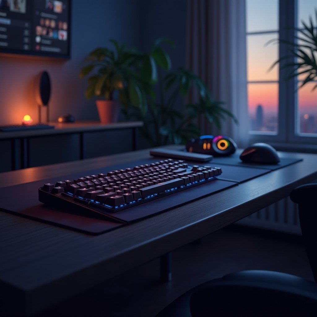 tichá herní klávesnice a myš