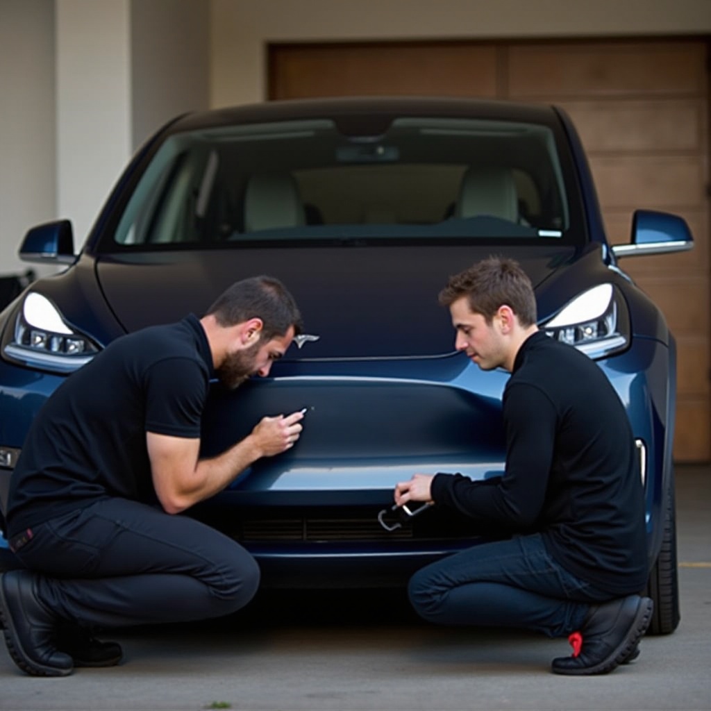 ръчната спирачка на Tesla не се освободи