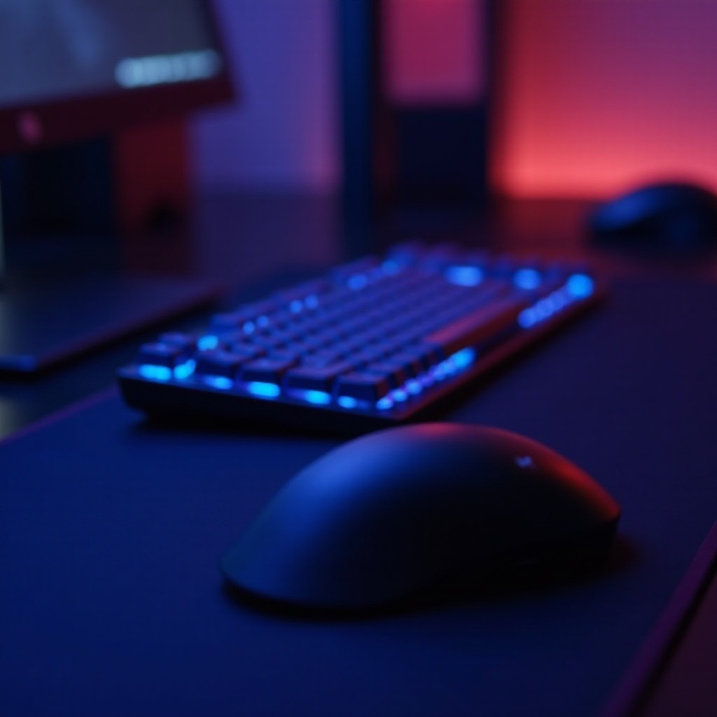 тиха геймърска клавиатура и мишка