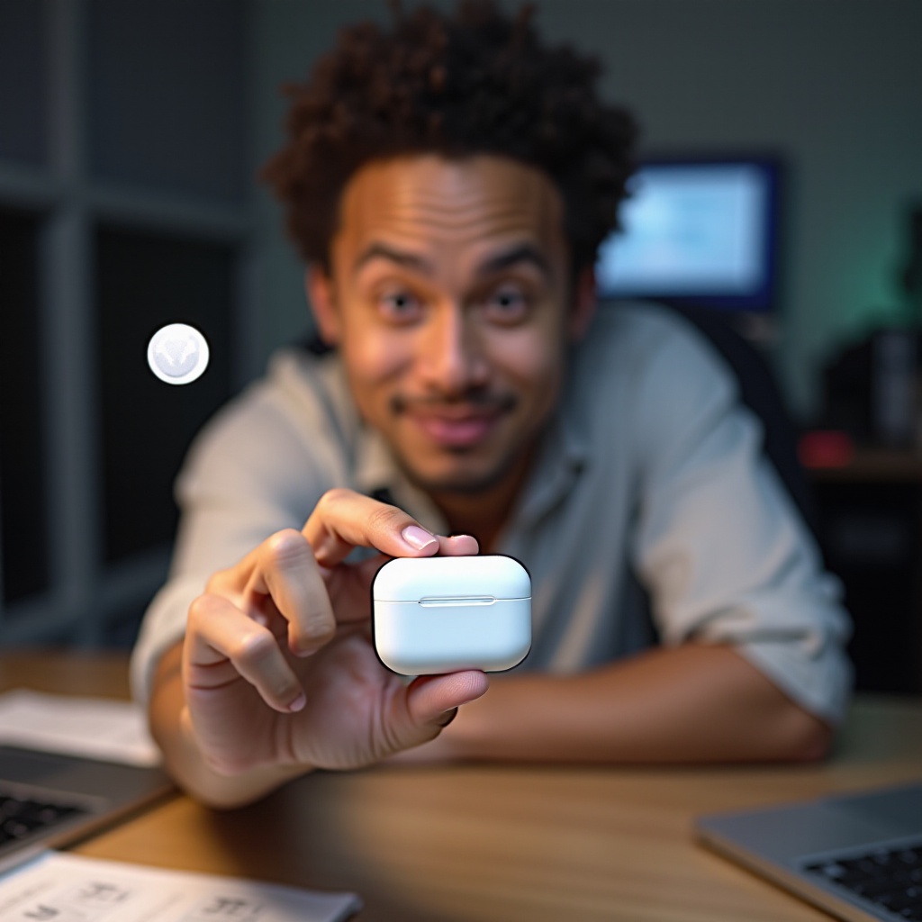 carcasa airpods nu clipește alb