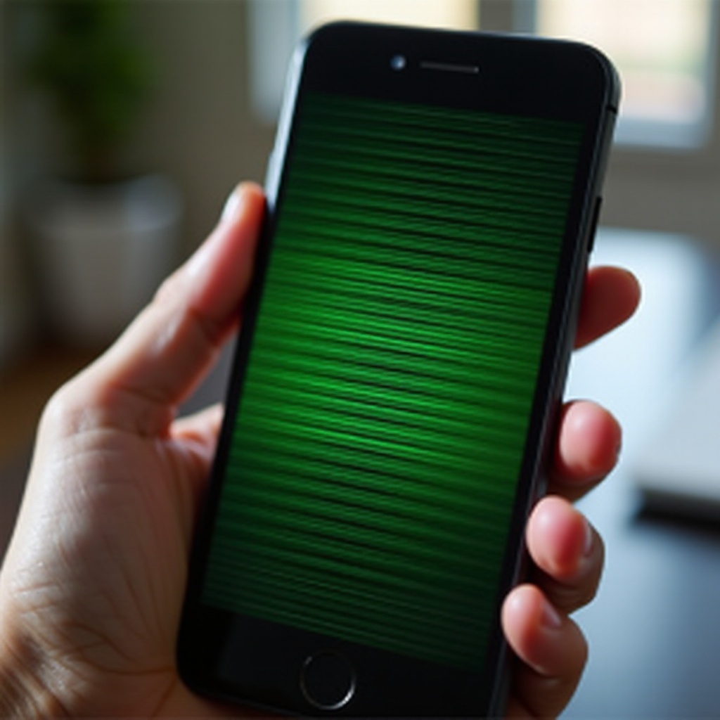 green horizontal lines on phone screen
