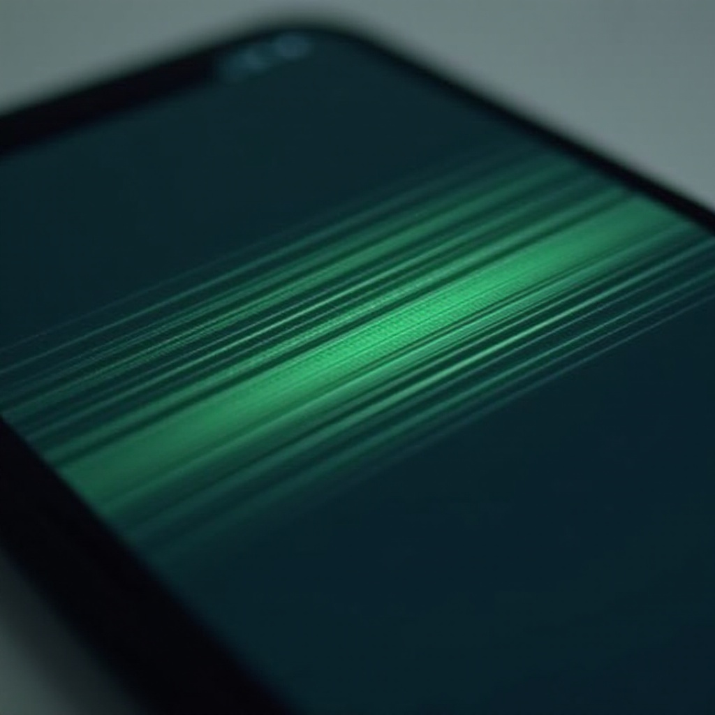 linii orizontale verzi pe ecranul telefonului